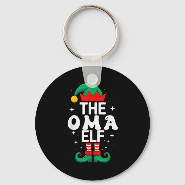 Chaveiro The Oma Elf Funny Christmas Matching Family Group  (Frente)