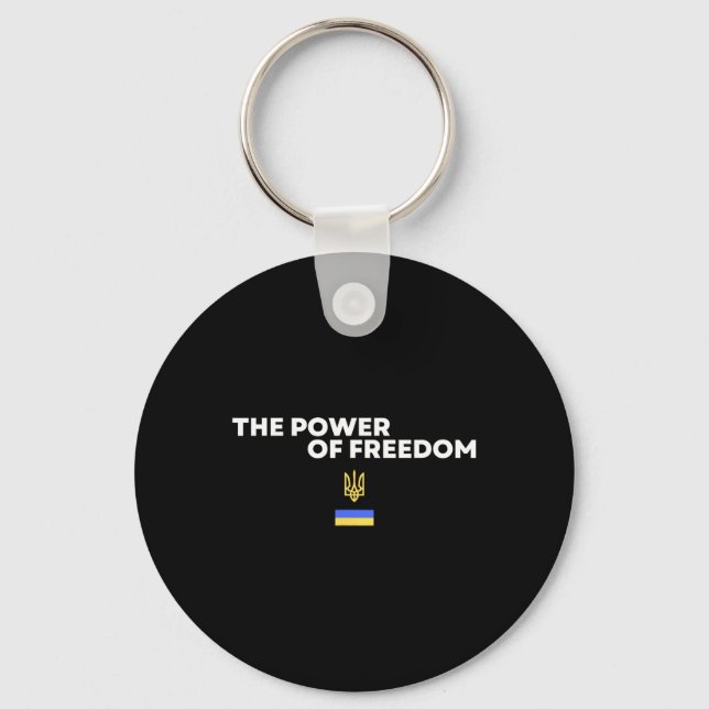 Chaveiro The Power Of Freedom Trident Ukrainian Flag Symbol (Frente)