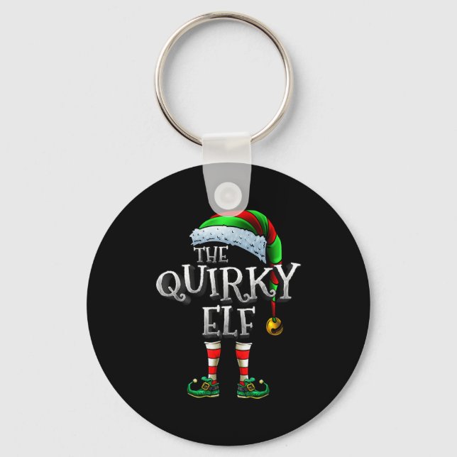 Chaveiro The Quirky Elf Shirt Matching Family Quirky Christ (Frente)