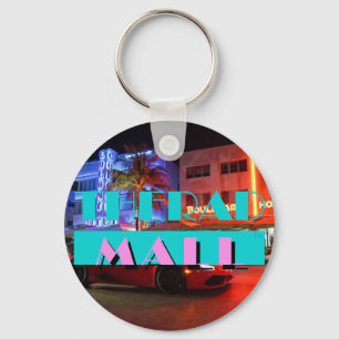 Chaveiro The Rad Mall "MIAMI: Nights" Button-style Keychain