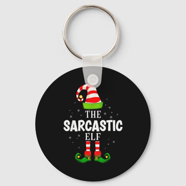 Chaveiro The Sarcastic Elf Christmas Pjs Matching Pajama  (Frente)