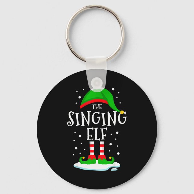 Chaveiro The Singing Elf Christmas Family Matching Xmas Sin (Frente)