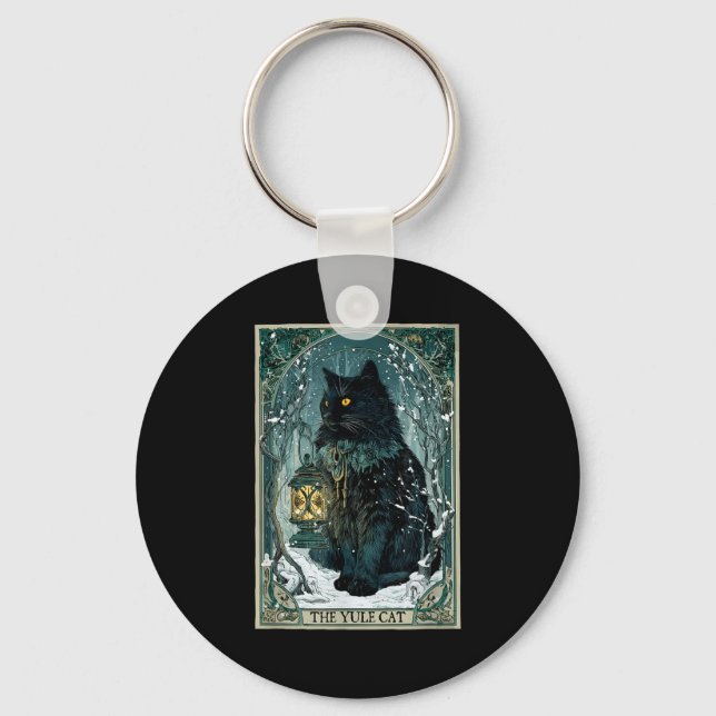 Chaveiro The Yule Cat Tarot Card Icelandic Folklore Christm (Frente)