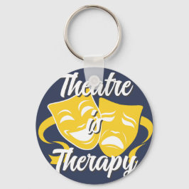 Chaveiro Theatre is Therapy Comedy Tragedy Masks Keychain