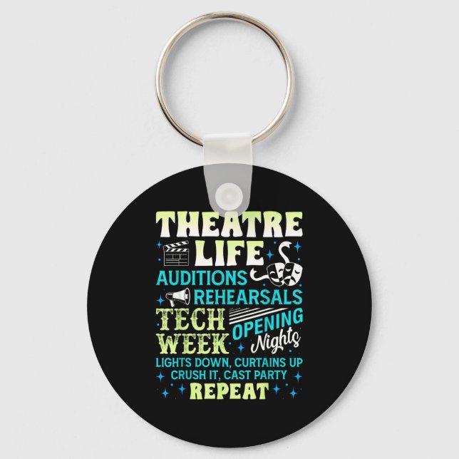 Chaveiro Theatre Nerd Actor Funny Musical Theater Geek Thes (Frente)
