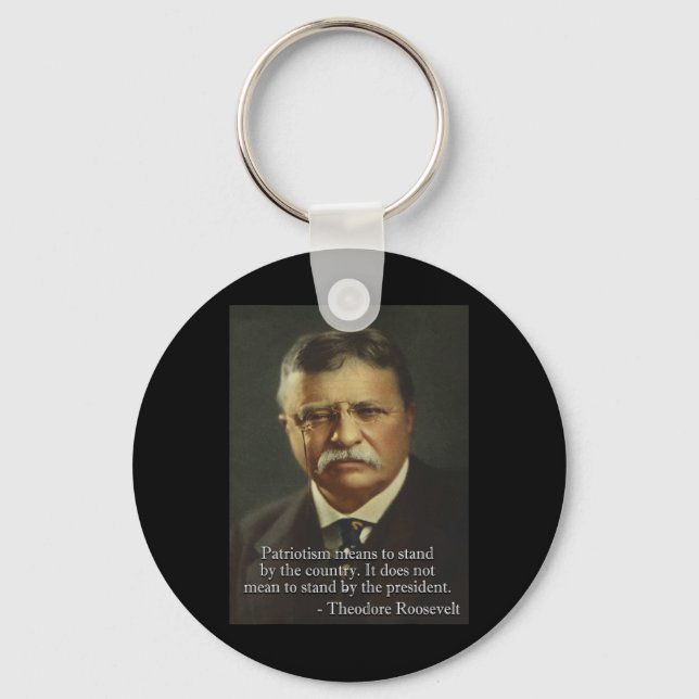Chaveiro Theodore Roosevelt Meme Anti Trump Tee (Frente)