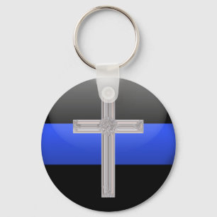 Chaveiro Thin Blue Line Prayer For Safety