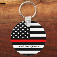 Thin Red Line & American Flag Fireman / escritório