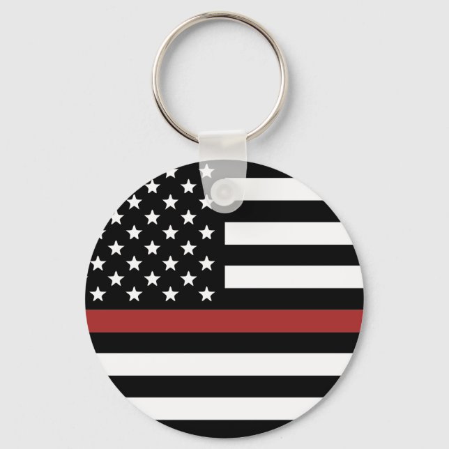 Chaveiro Thin Red Line USA Flag Fire Department (Frente)