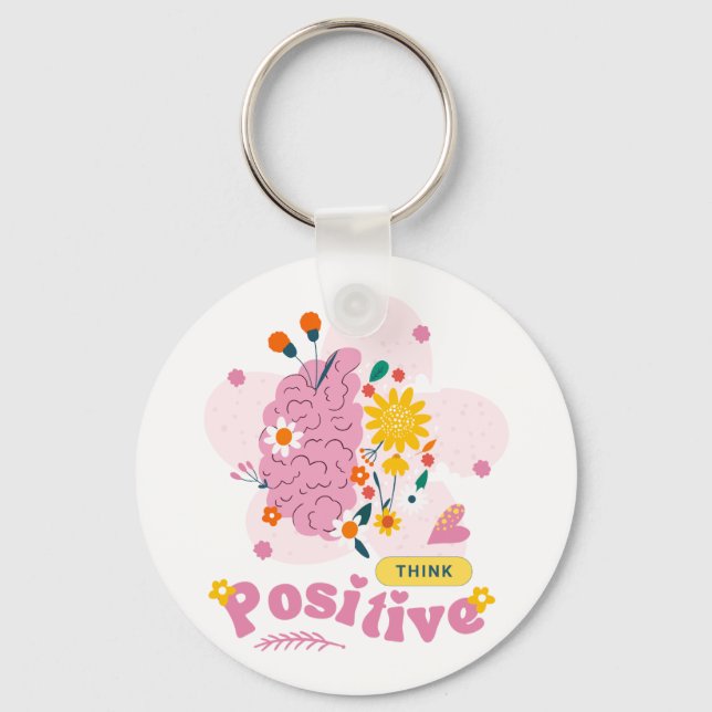 Chaveiro Think Positive Keychain (Frente)