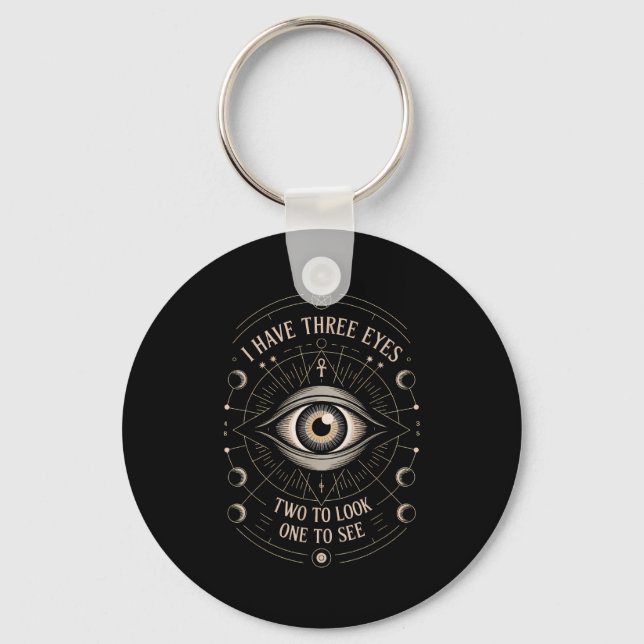 Chaveiro Third Eye Mystic Quote Symbol Gift Sritual Occult  (Frente)