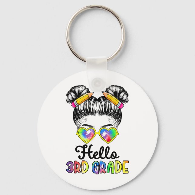Chaveiro Third Grade Ck To School - Hello 3rd Grade Messy B (Frente)