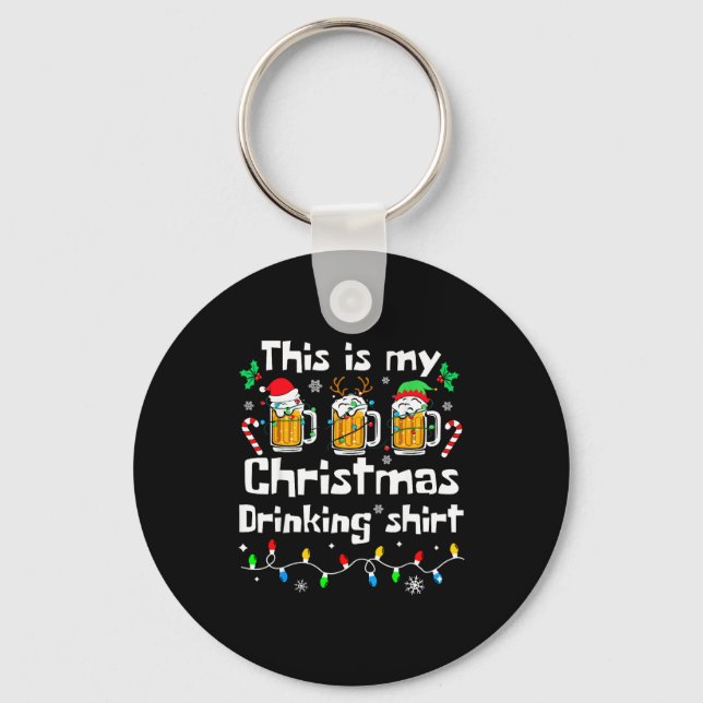 Chaveiro This Is My Christmas Beer Drinking Funny Party Xma (Frente)