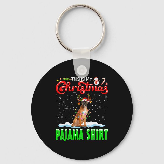 Chaveiro This Is My Christmas Pajama Shirt Boxer Christmas  (Frente)