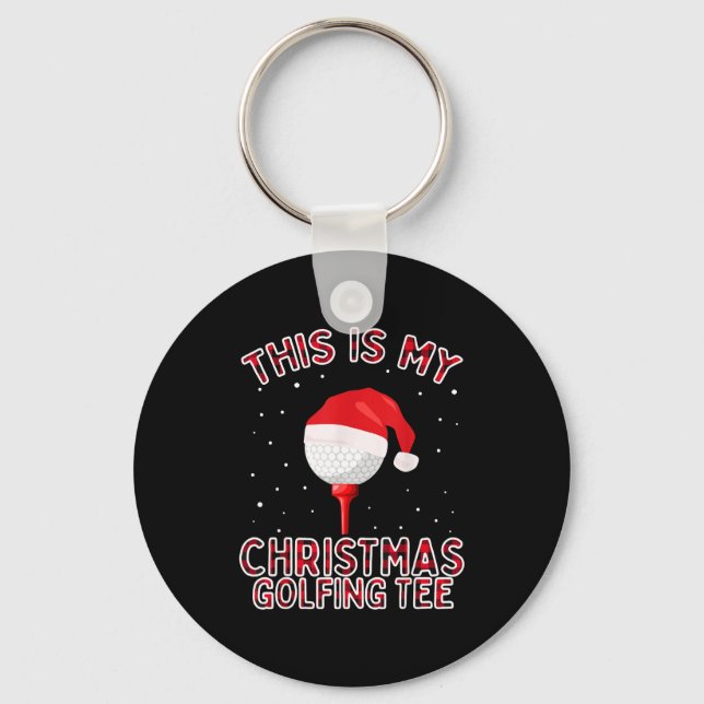 Chaveiro This Is My Christmas Pajama Shirt Funny Golf Tee G (Frente)