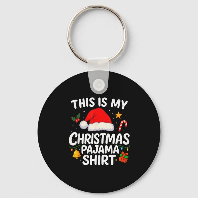 Chaveiro This Is My Christmas Pajama Shirt Lights Men Women (Frente)