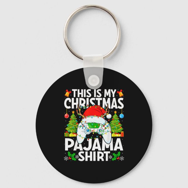 Chaveiro This Is My Christmas Pajama Video Gamer Christmas  (Frente)