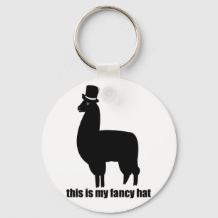 Chaveiro This Is My Fancy Hat Llama Key Chain