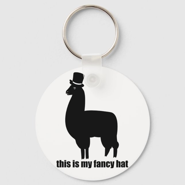 Chaveiro This Is My Fancy Hat Llama Key Chain (Frente)