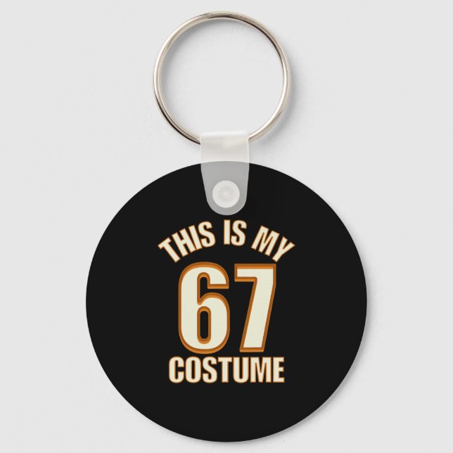 Chaveiro This Is My Halloween 67 Costume Lazy Brainrot Meme (Frente)