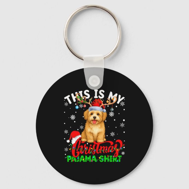 Chaveiro This Is My Havanese Dog Ugly Christmas Pajama Swea (Frente)