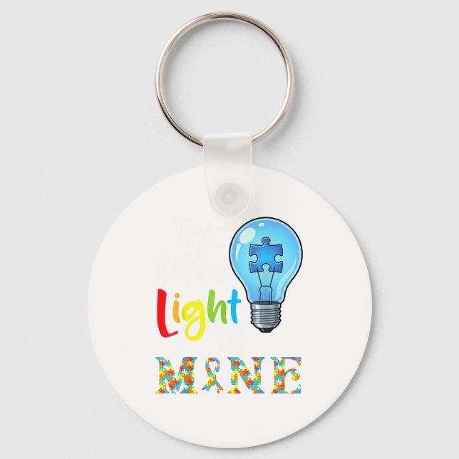 Chaveiro This Little Light Of Mine Autism Awareness Support (Frente)