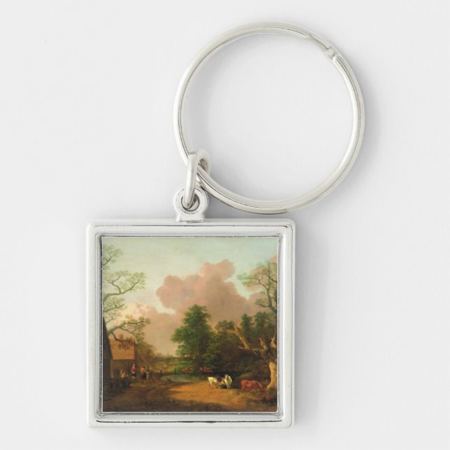 Chaveiro Thomas Gainsborough | uma paisagem com figuras, Fa (Frente)