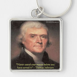 Chaveiro Thomas Jefferson "Gastando Dinheiro" - Presentes D