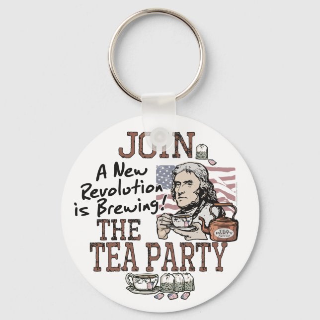Chaveiro Thomas Jefferson Tea Party Shirts and Gifts (Frente)