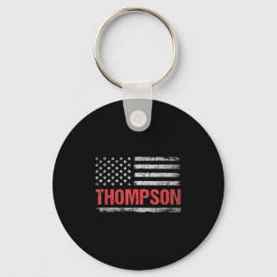 Chaveiro Thompson Name American Flag - Sobrenome Thompson