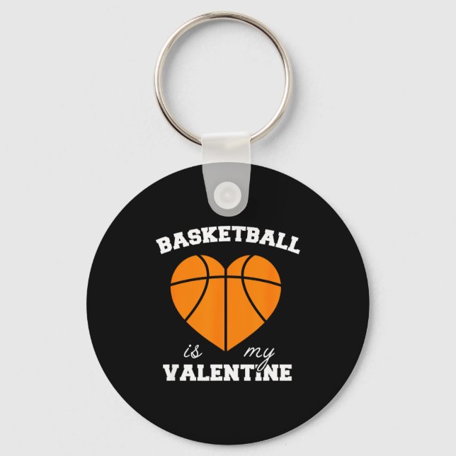 Chaveiro Threadrock Basketball Is My Valentine - Women's Un (Frente)