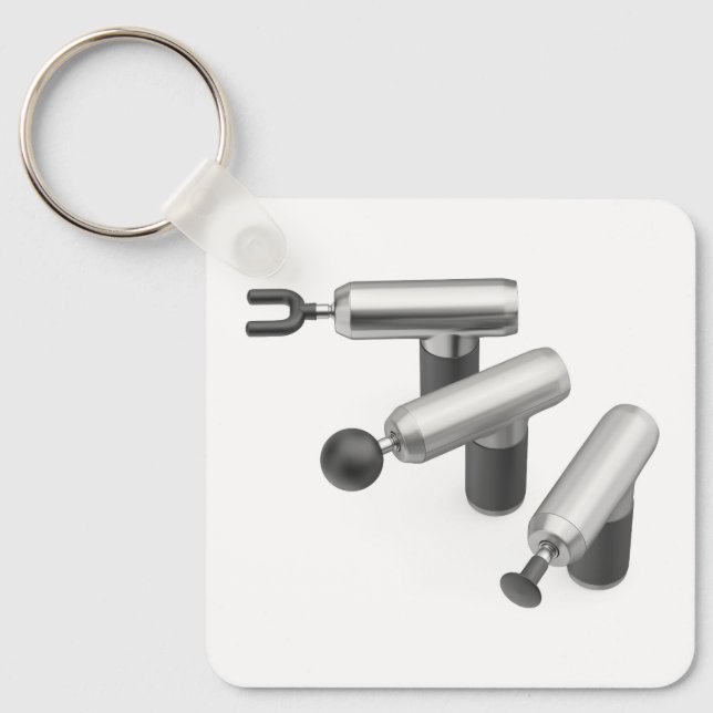 Chaveiro Three massage guns with different massage heads (Frente)