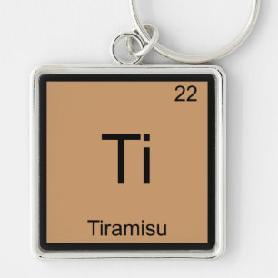 Chaveiro Ti - Tiramisu Camiseta de Símbolo de Elemento de Q