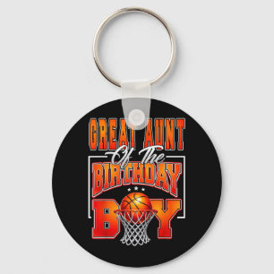 Chaveiro Tia do Menino do Aniversário de Basquete Família C