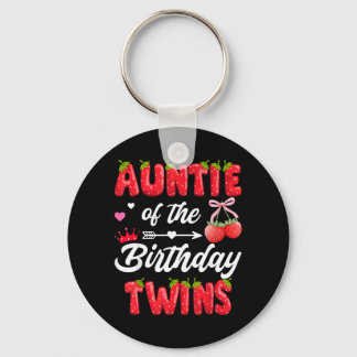Chaveiro Tia dos Gêmeos de Aniversário Menina de 1º Anivers