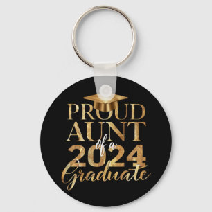 Chaveiro Tia Orgulhosa de uma Turma de Formatura de 2024