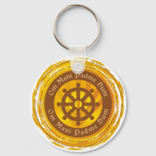 Chaveiro Tibetan Mantra Dharma Wheel