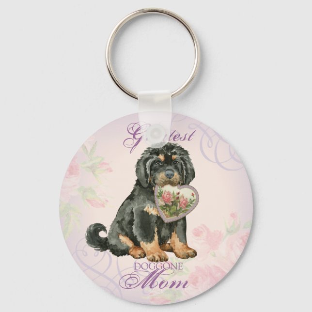 Chaveiro Tibetan Mastiff Heart Mãe (Frente)