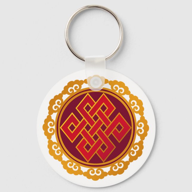 Chaveiro Tibetano - Karma Buddhism Eternal Knot (Frente)