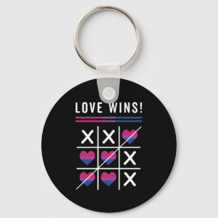 Chaveiro Tic Tac Toe Love ganha orgulho bissexual LGBTQ
