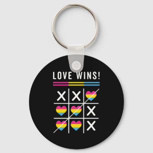 Chaveiro Tic Tac Toe Love ganha Orgulho Pansexual LGBTQ