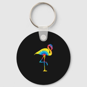Chaveiro Tie Dye Flamingo Rainbow Impressão Bird Animal Hi