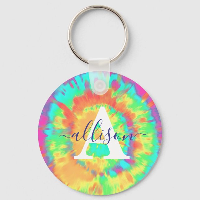 Chaveiro Tie dye personalizado (Frente)