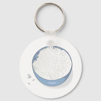 Chaveiro tigela de arroz branco