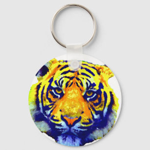 Chaveiro Tiger Eyes Pop Art