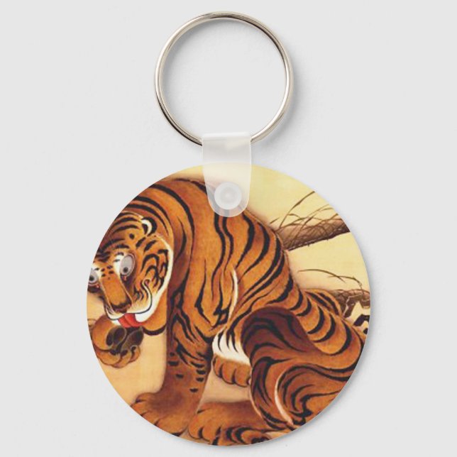 Chaveiro Tiger Illustration by Ito Jakuchu (Frente)