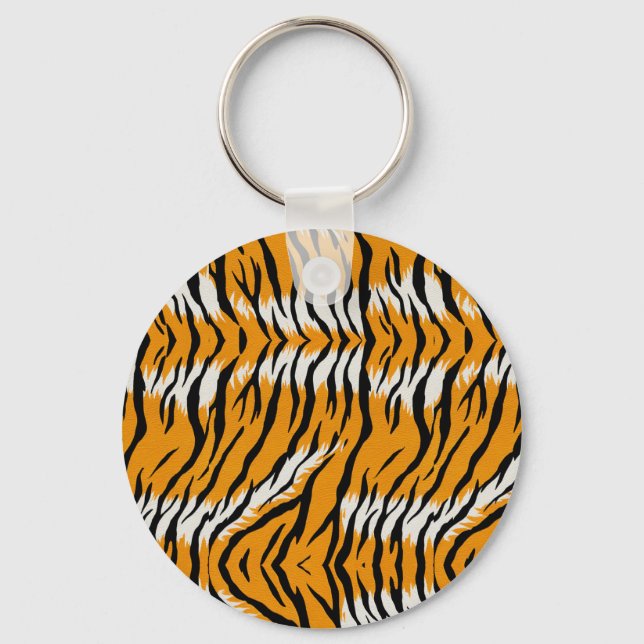 Chaveiro Tiger Skin Animal Print Pattern Design (Frente)