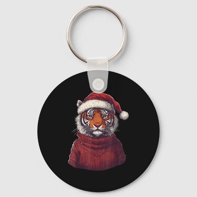 Chaveiro Tiger Ugly Sweater Natal (Frente)
