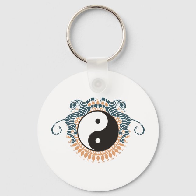 Chaveiro Tigers & Yin Yang (Frente)
