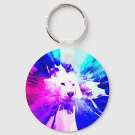 Chaveiro Tigre Branco Colorido